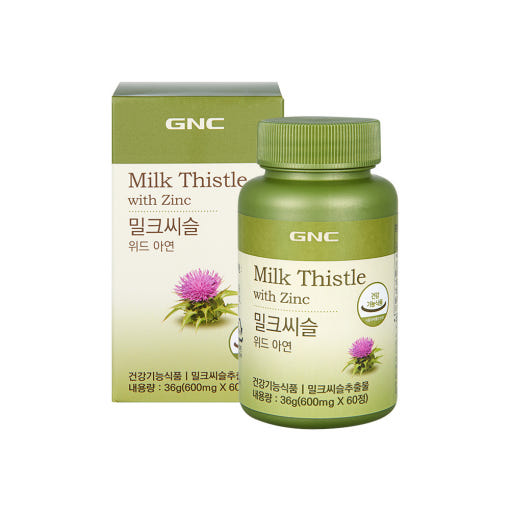 GNC <b>밀크씨슬 위드 아연</b> 600mg x 60정
