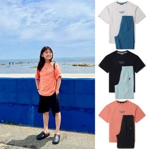 [신세계백화점]블랙야크키즈 (대구신세계)25SS 상하의 소매가 다른 하이브리드 반팔티셔츠+반바지 세트 상하복 S칸투어반팔세트3