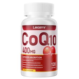 <b>CoQ10400</b>mg소프트젤 PQQ <b>바이오페린</b> 및 오메가3 코엔자임 Q10(유비퀴논) 보충제 높은 흡수 강력한 항산화