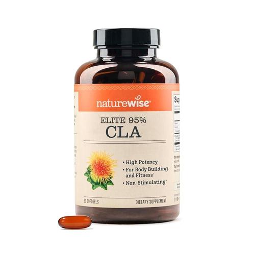 NatureWise DH1582554 <b>네이처와이즈</b> 엘리트 CLA 1300 최대 효능 95% 잇꽃 운동 보조제 근육 유지 및 <b>성장</b>