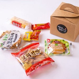 한봄 어르신 과자 간식 선물세트 손잡이 박스 양로원 봉사활동 1111768