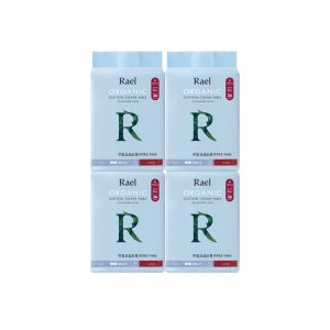 라엘 유기농 순면커버 요실금 롱라이너 4팩