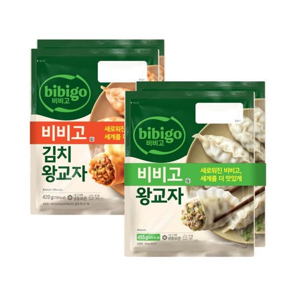 CJ 비비고 왕교자 455g X 2봉 + 김치왕교자 420g X 2봉