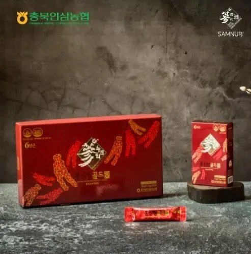 충북인삼농협 6년근 홍삼<b>스틱</b> 분말 <b>홍삼정골드</b> <b>진</b> 1.3g x 30포(소비기한 2026년 1월 14일까지)