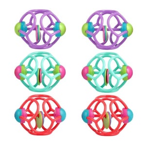 영유아 손끝 감각발달 공놀이 딸랑이 그립볼 6종/ 8개월 아기소프트볼