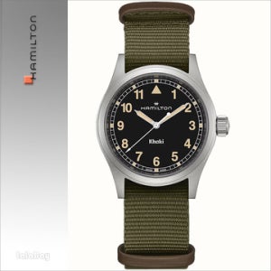 해밀턴 남성시계 카키필드 쿼츠 H69401930 블랙 38mm 그린 나토밴드 밀리터리 H69401930
