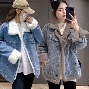 여성자켓 따뜻한 겨울점퍼 클래식 안감 데님 겨울자켓 따뜻한점퍼 클래식점퍼 안감퍼점퍼 퍼점퍼