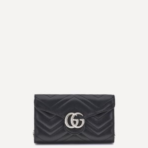 구찌 GG Marmont Wallet with Chain BLACKBLACK 837745AAET81000 837745AAET81000