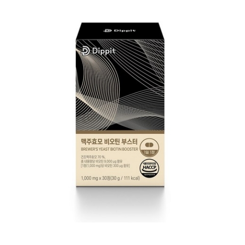 디핏 <b>맥주효모</b> 비오틴 부스터 1000mg x 30정, 3개