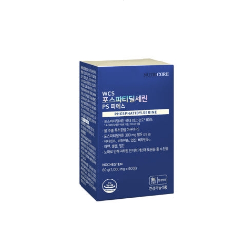 뉴트리코어 WCS <b>포스파티딜세린</b> PS 1000mg x 60정, 5개
