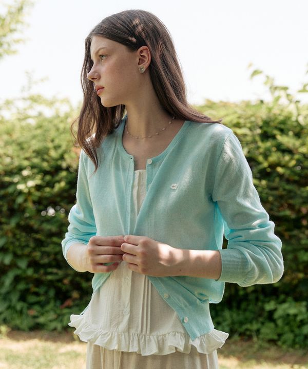 [어다울] Summer light round neck cardigan - 5color