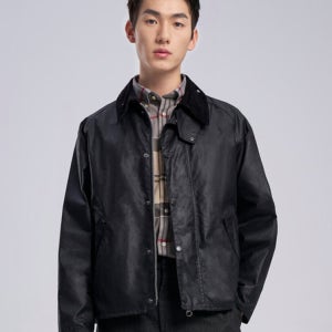 [바버] 남여공용 블랙 OS Transport 왁스 자켓 URJA5F022BK