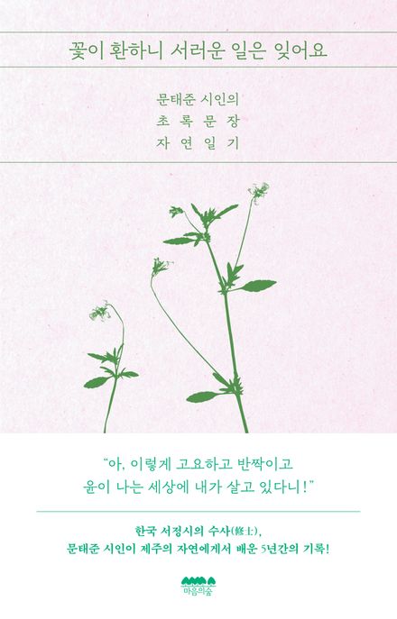 꽃이 환하니 서러운 일은 잊어요: 문태준 시인의 초록문장 자연일기/ 문태준 지음