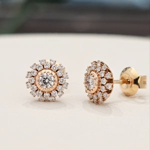 [골든듀글리터링1C(1부) 18K  핑크골드귀걸이  (211500367)