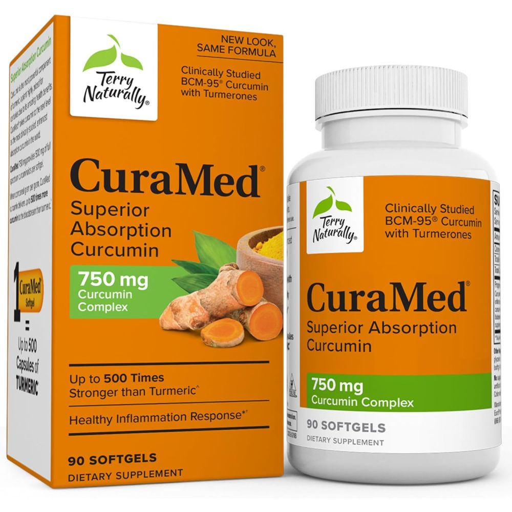 <b>테리 내추럴리</b> CuraMed 큐라메드 커큐민 컴플렉스 750mg 소프트젤  1개  90정
