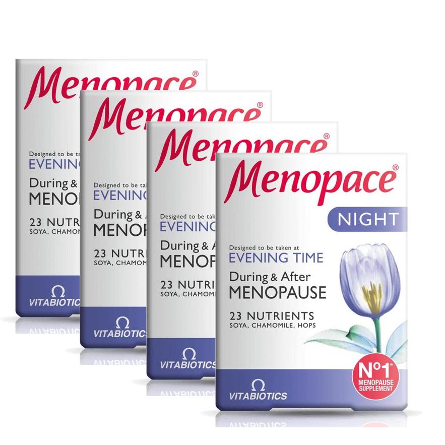 비타바이오틱스 <b>메노페이스</b> 나이트 이브닝타임 메노포즈 23종 종합비타민 홉 캐모마일 대두이소플라본 타블렛 Vitabiotics Menopace Night  4개  30정