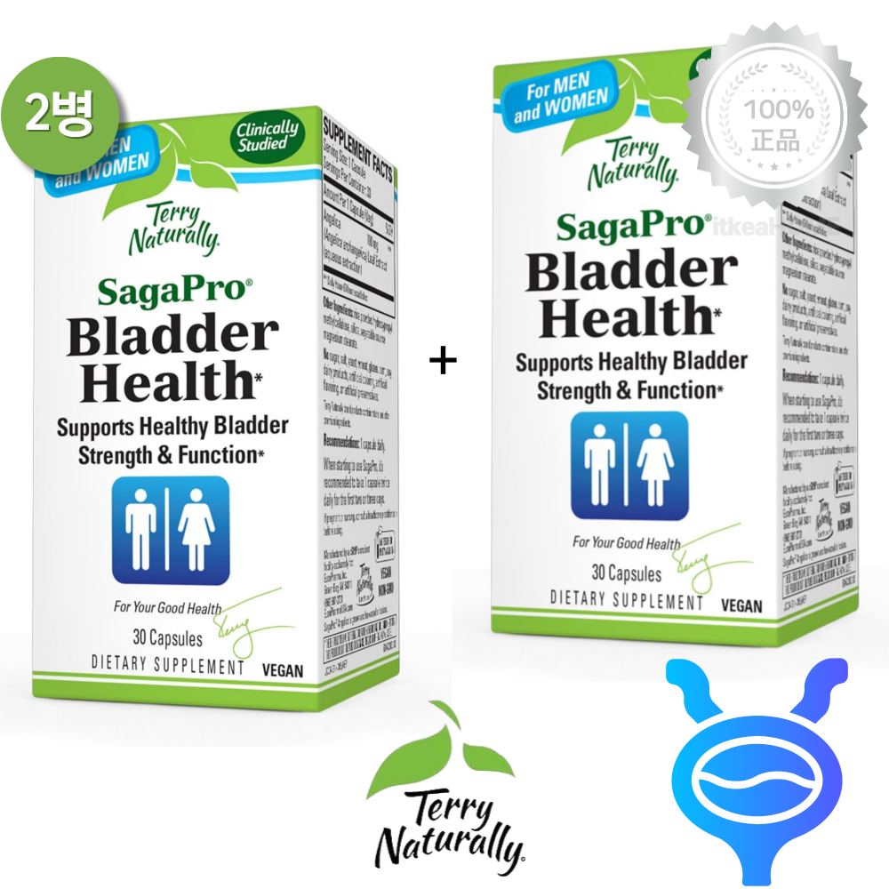 [2병] <b>테리내추럴리</b> SagaPro Bladder <b>방광</b> 30캡슐 아이슬란드 안젤리카 당귀  30정  2개