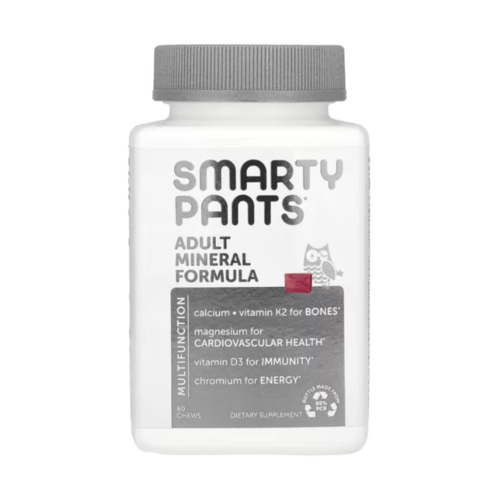 <b>스마티팬츠</b> 어덜트 미네랄 베리맛 구미젤리 60개 <b>칼슘</b> 마그네슘 비타민 D K 크로뮴  1개  60정