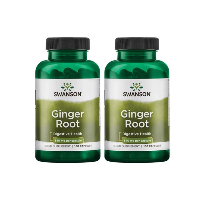 스완슨 <b>진저 루트 540mg</b> 100캡슐 2개 배송 / Swanson Full Spectrum Ginger Root <b>540mg</b> 100 Caps 2Pack