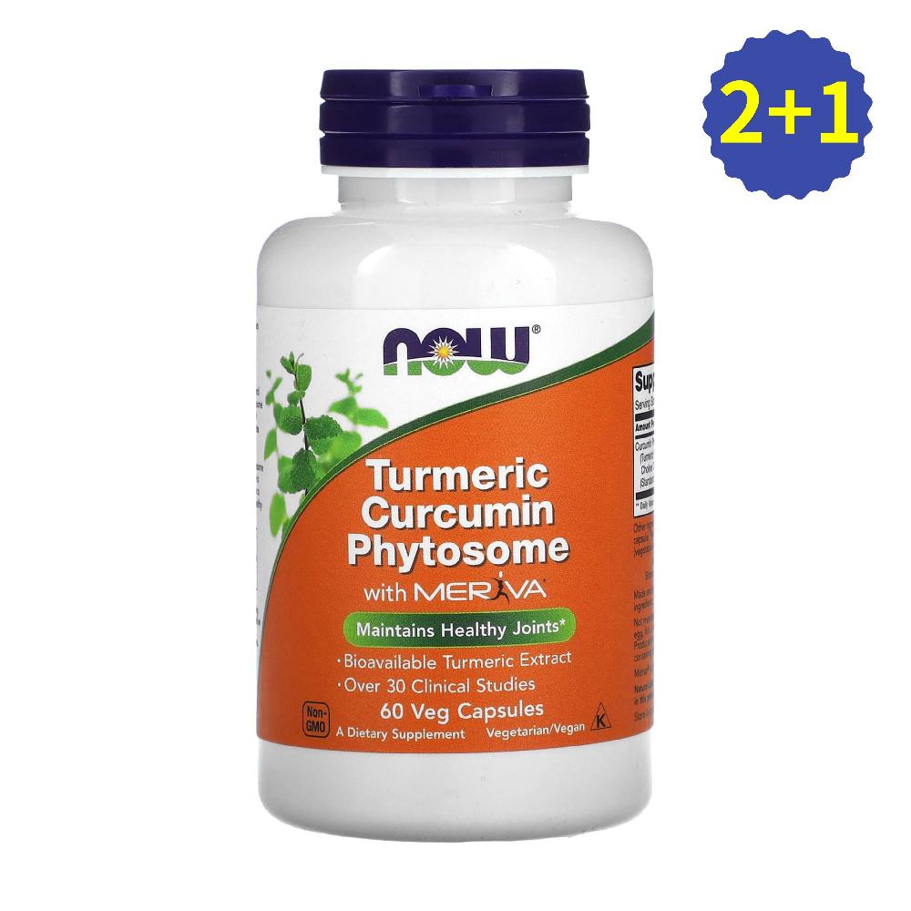나우푸드 <b>터메릭 커큐민</b> 메리바 Turmeric 포스파티딜콜린 Curcumin 60캡슐 3개
