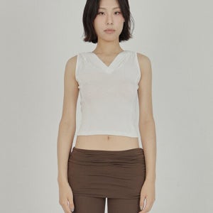 아수라 As Basic Sleeveless Hoodie (Ivory)
