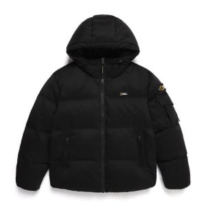 N244UDW820 골든몰 숏 구스 후디 다운 BLACK