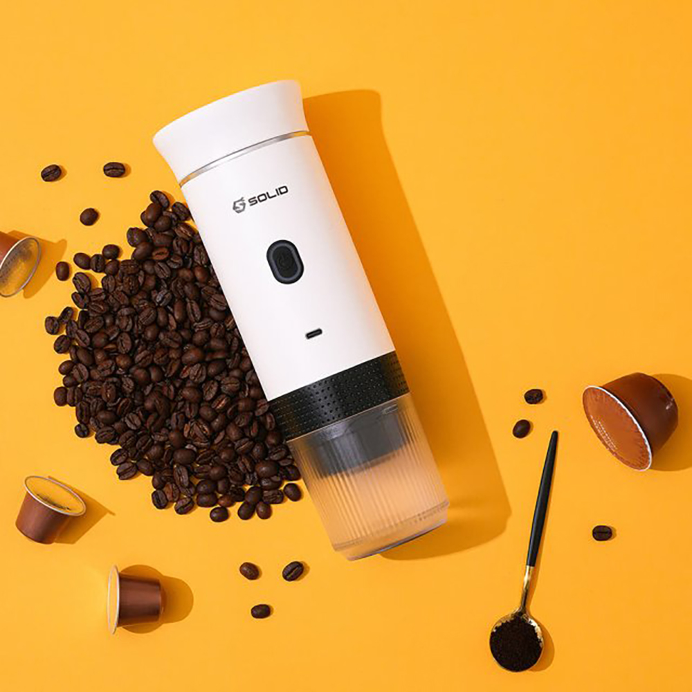 솔리드 카페라 무선 캡슐 커피머신 3 in 1 화이트