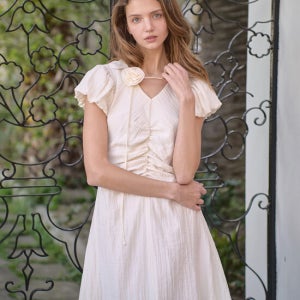 랭앤루 Sora Shirring Dress(소라)_Cream