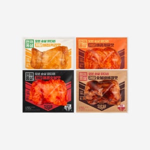 한끼통살 저당 순살 닭다리살 4종 (50개입)