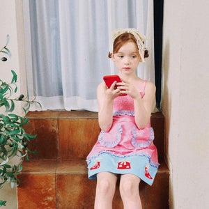 미니도우 윈드밀 멜빵 원피스