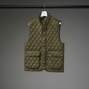 [헤지스 남성] [반값세일][클래식] 카키 퀼팅 헌팅 베스트 HZJU3D411K2