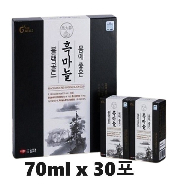 <b>진웰스 몸에좋은 흑마늘 블랙골드 70ml</b> x 30포