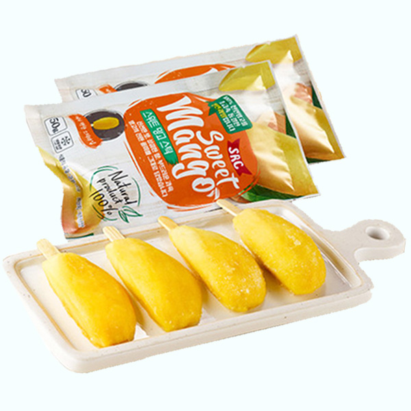 SRC 스위트 햇 아이스 망고스틱 60g X 50개 아이간식 급식 냉동망고바