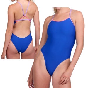 졸린 수영복 페리 끈컬러 컷아웃 원피스 블루