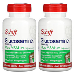 <b>쉬프</b> <b>Schiff</b> <b>쉬프</b> 글루코사민 <b>엠에스엠</b> MSM 식이유황 500mg 150정 x2통