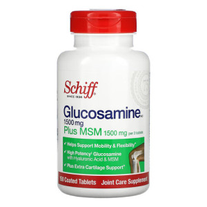 <b>쉬프</b> <b>Schiff</b> <b>쉬프</b> 글루코사민 <b>엠에스엠</b> MSM 식이유황 500mg 150정