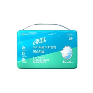 [롯데백화점] 유한킴벌리 스카트 유리거울 이지앤퀵 청소티슈 30매x4입 LE1219797684