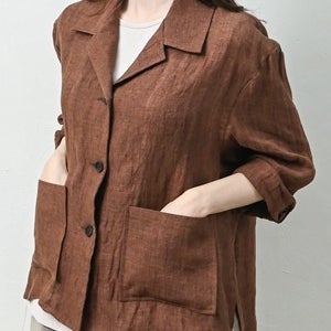 [한정판매] 디노 카라 린넨 자켓