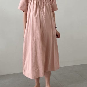 원피스 바스락원피스 여름 루즈핏 결혼식 하객룩 출근룩 임신복 스퀘어넥원피스 날개원피스 임산부옷