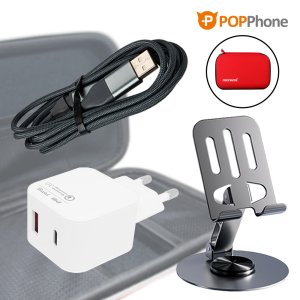 행사기념세트메탈 회전거치대(스마트폰/테블릿) 4in1초고속충전 케이블(60w) 각인