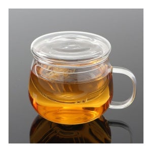 차 거름망 내열유리 티머그 필터컵 뚜껑 머그잔 커피 찻