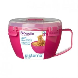 시스테마 투고 누들볼 전자용기 940ml 핑크 라면기 전자렌지용기 전자그릇 전자렌지그릇