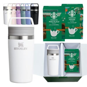 스탠리 카페투고 트래블머그 프로스트화이트 + 스타벅스 드립커피 선물세트 주문제작