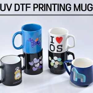 오토머그컵사은품 드망즈 UV DTF필름인쇄머그_올블랙 행사선물