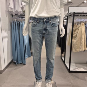 Calvin Klein Jeans 남녀 공용 미드블루 슬림핏 쿨맥스 데님 팬츠 4RC751G XQE
