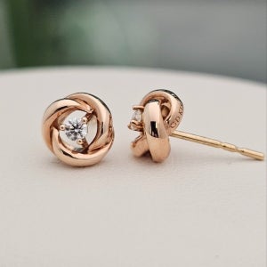 [골든듀] 칸타빌레 솔리테어5P 핑크골드 귀걸이 (211200035)
