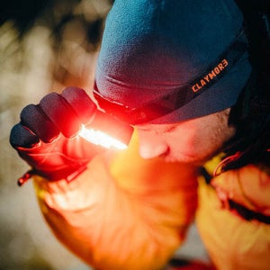 크레모아 캠핑 헤드랜턴 헤디플러스 2구 디퓨즈드레드 낚시용 등산 백패킹 충전식 LED