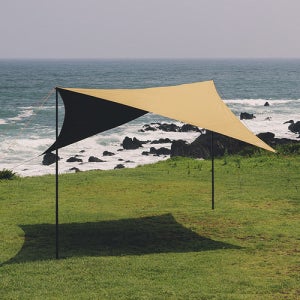 디얼스 립스탑 510 윙 타프 캠핑 윙타프 블랙 암막 코팅