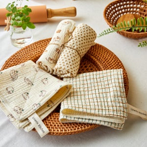 [모던하우스]ON L 도톰한 4중지 살림 거즈행주 30 30 4P 뚱냥이 11600 NF3824005