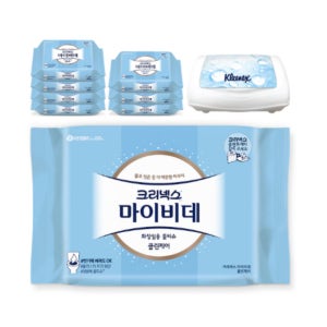 크리넥스 마이비데 클린케어 46매 x 8팩 + 용기